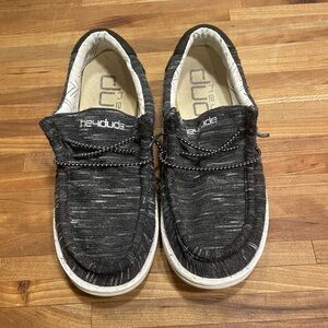 Hey Dude Wally Youth, Stretch Black, Size 3